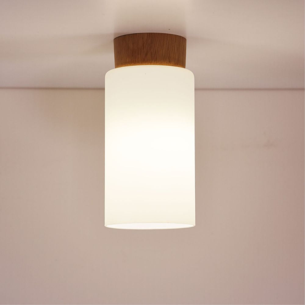 Oriel NINA DIY Shade - Glass & Timber-Oriel Lighting-Ozlighting.com.au