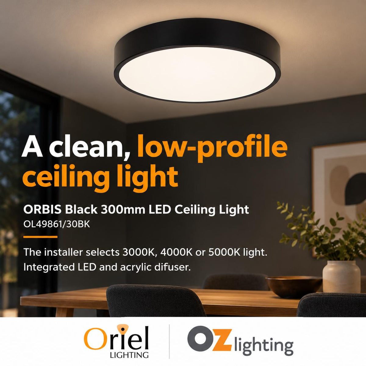 Oriel ORBIS LED Ceiling Light-Oriel Lighting-Ozlighting.com.au