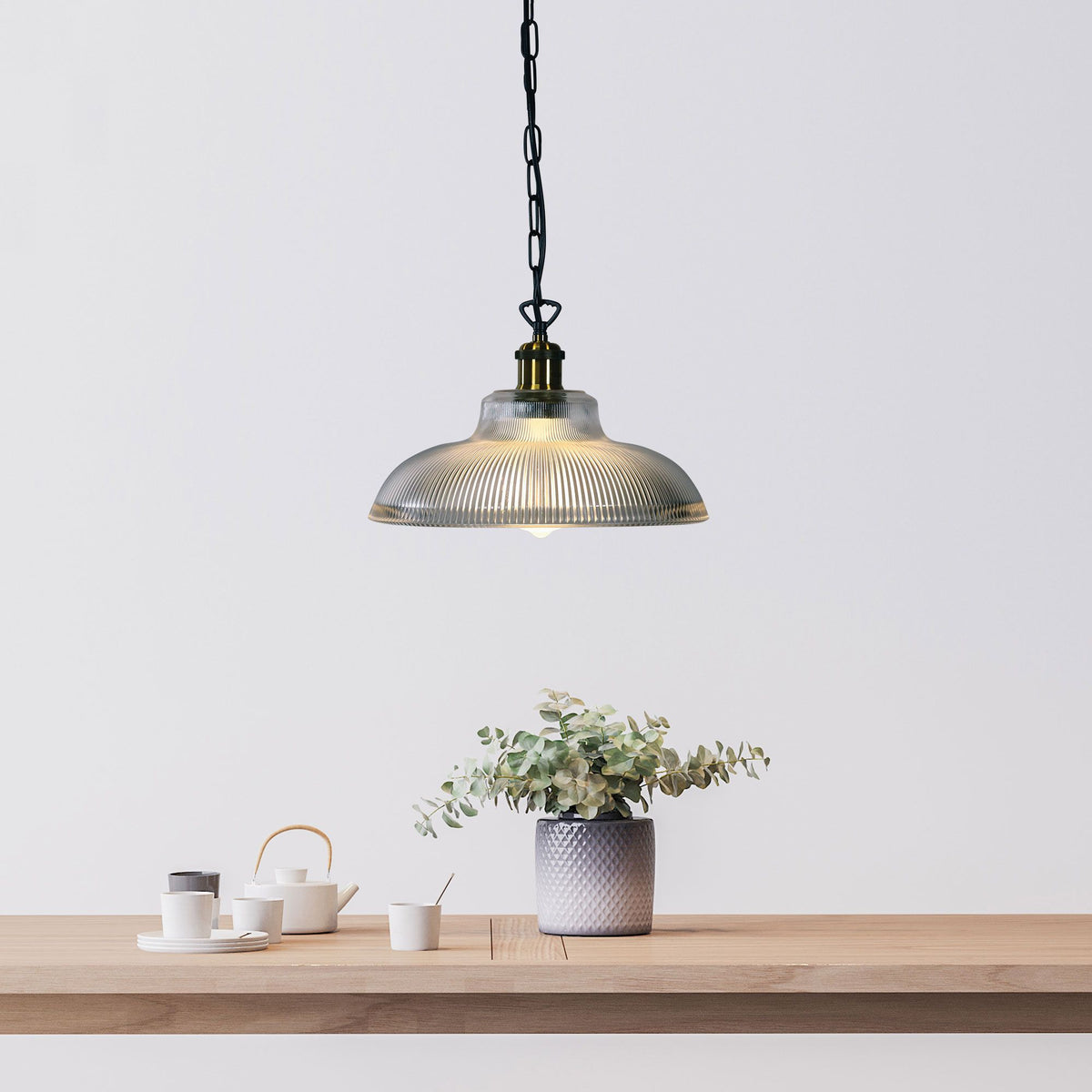 Oriel OTTER Pendant Light Clear Glass Antique Brass-Oriel Lighting-Ozlighting.com.au
