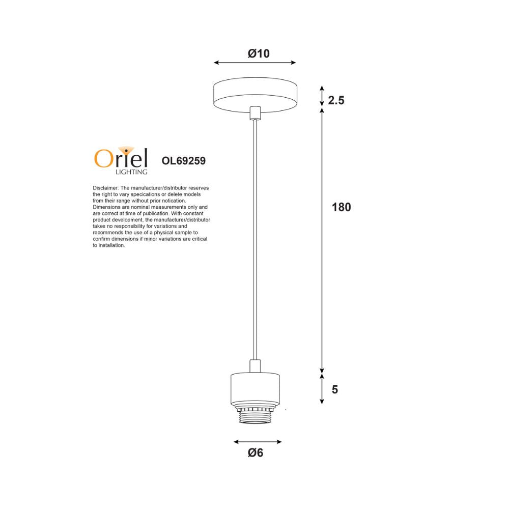 Oriel PARTI Suspension Kit - Wood-Oriel Lighting-Ozlighting.com.au