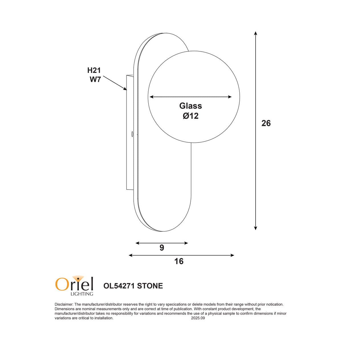 Oriel PING - 7W Wall Light-Oriel Lighting-Ozlighting.com.au