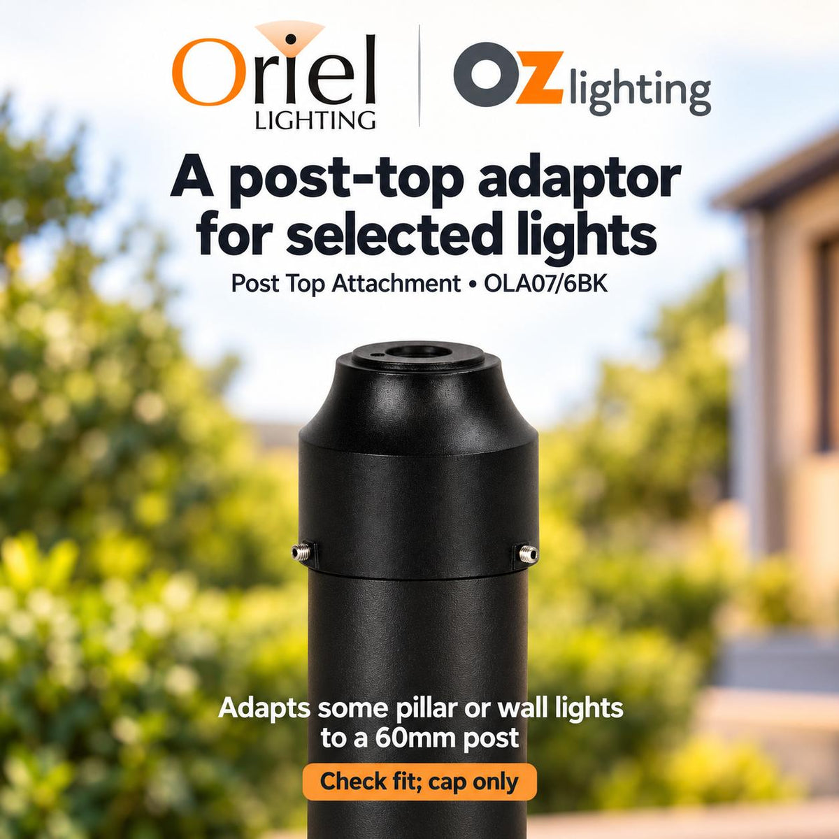 Oriel Post - Top Attachment-Oriel Lighting-Ozlighting.com.au