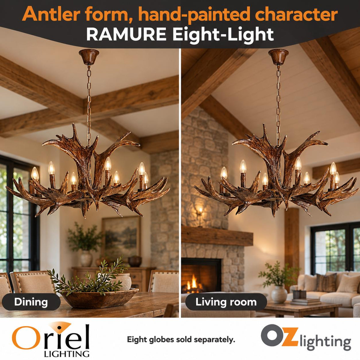 Oriel RAMURE Pendant - 8-Light-Oriel Lighting-Ozlighting.com.au