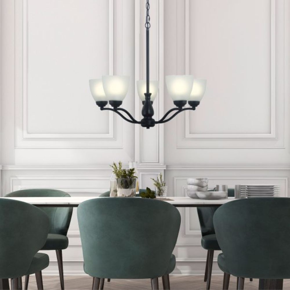 Oriel ROCHESTER - 5 Light Glass Pendant-Oriel Lighting-Ozlighting.com.au