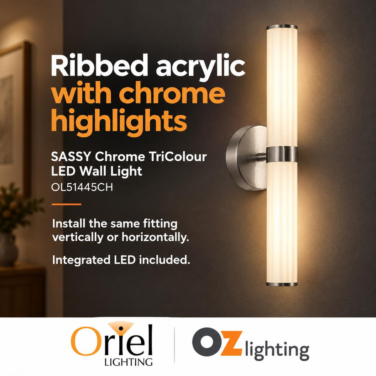 Oriel SASSY Wall Light - CTS-Oriel Lighting-Ozlighting.com.au