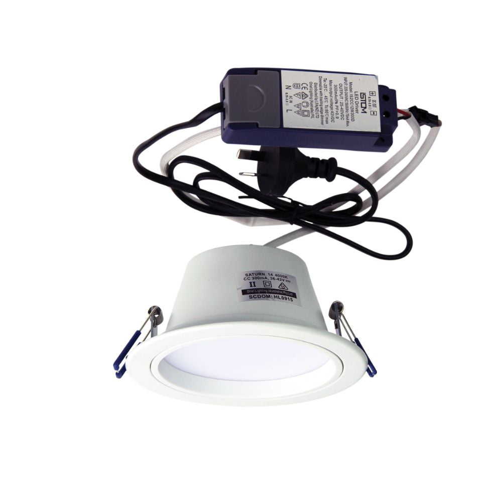Oriel SATURN Recessed LED Downlight - 14W, 3000K-Oriel Lighting-Ozlighting.com.au