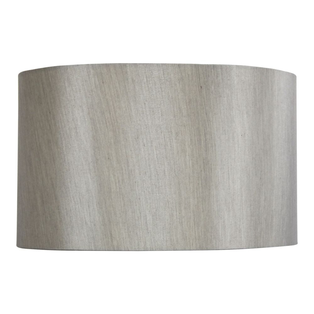 Oriel Shade - 50cm Drum Satin, Silver-Oriel Lighting-Ozlighting.com.au
