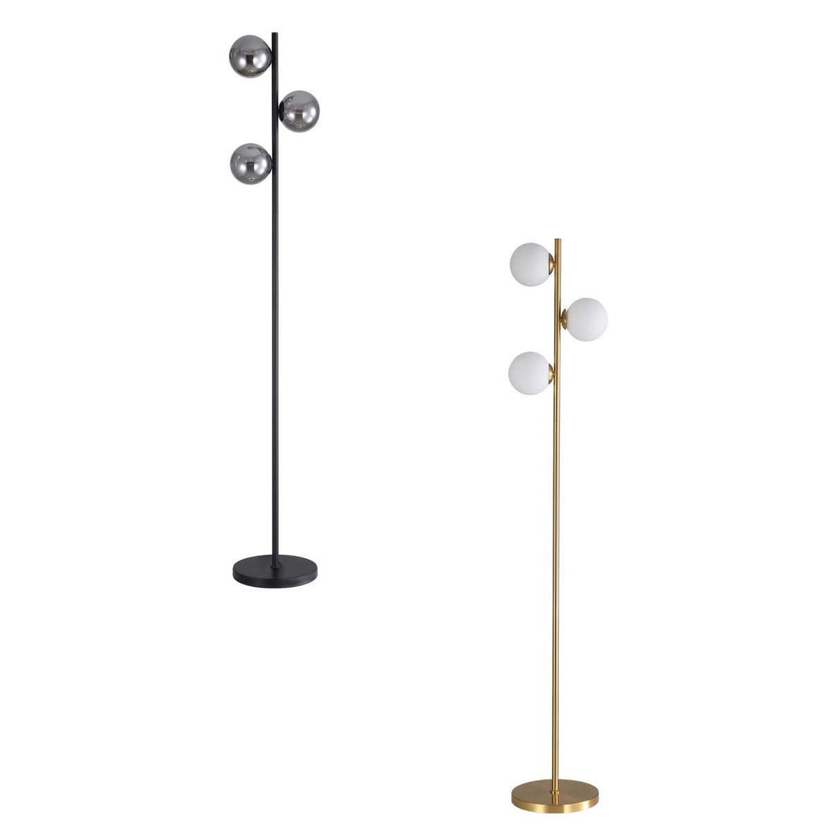 Oriel VALCROSS Smoke Glass Floor Lamp-Oriel Lighting-Ozlighting.com.au