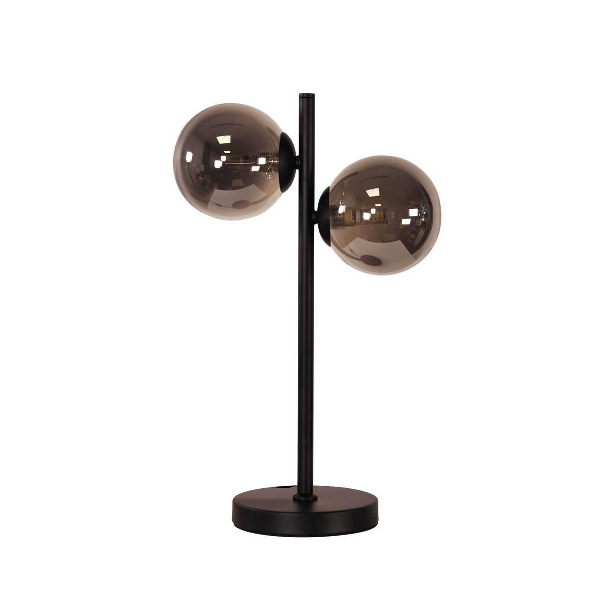 Oriel VALCROSS Smoke Glass Table Lamp-Oriel Lighting-Ozlighting.com.au