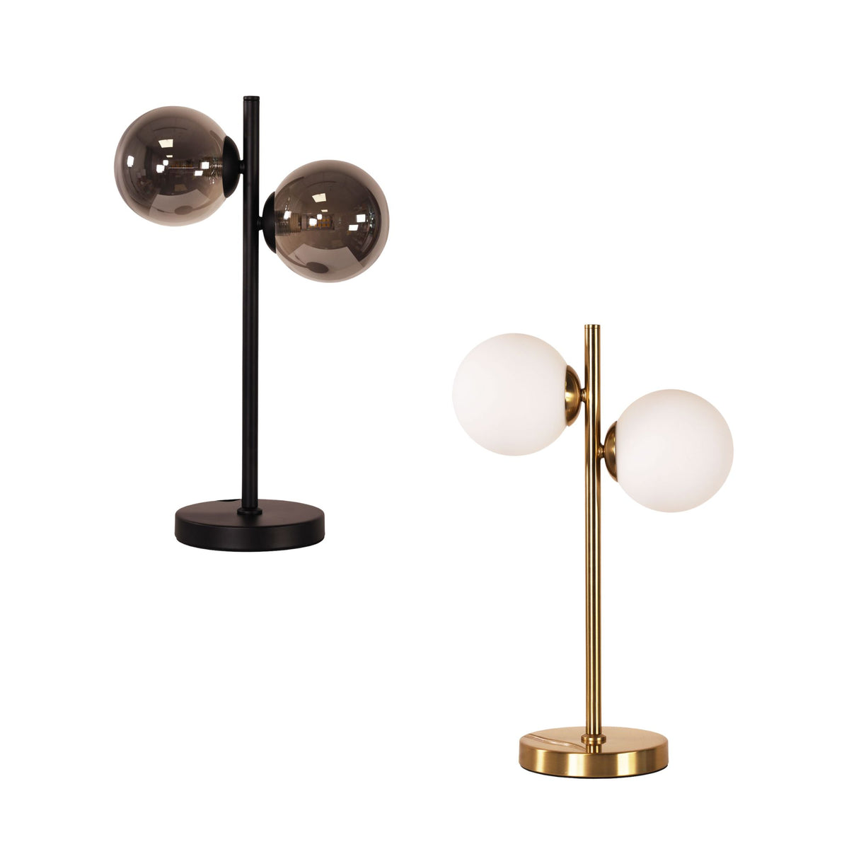 Oriel VALCROSS Smoke Glass Table Lamp-Oriel Lighting-Ozlighting.com.au