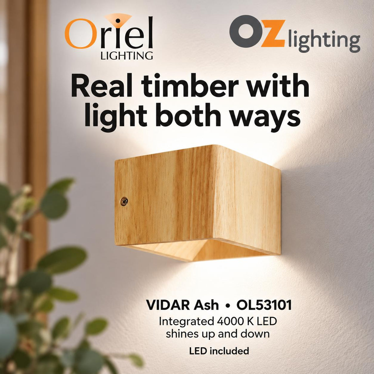 Oriel VIDAR Wall Light - 3W-Oriel Lighting-Ozlighting.com.au
