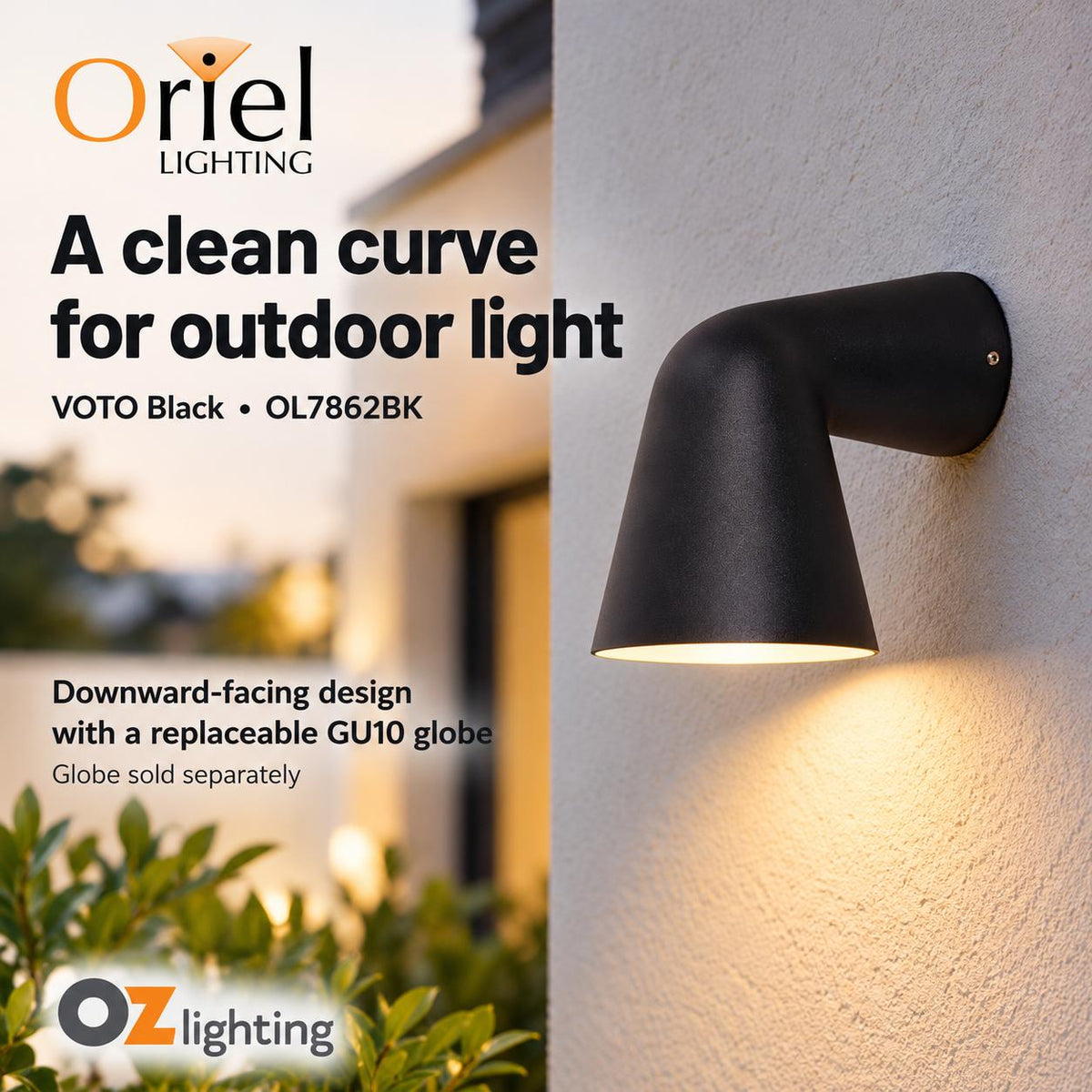Oriel VOTO Outdoor Wall Light - Max. 35W, Up/Down-Oriel Lighting-Ozlighting.com.au