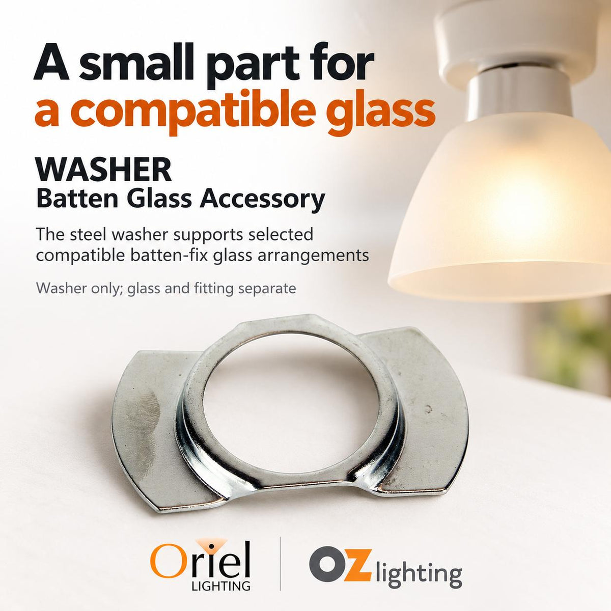 Oriel WASHER Washer - Stepped Steel-Oriel Lighting-Ozlighting.com.au