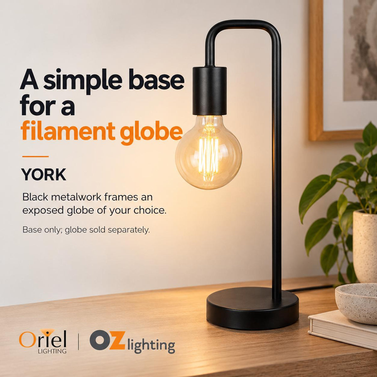 Oriel YORK Table Lamp-Oriel Lighting-Ozlighting.com.au