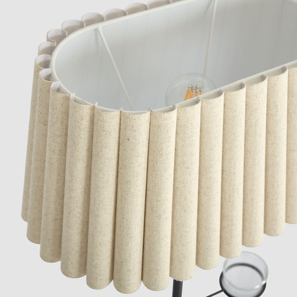 Perfect Pieces LYON Linen Fluted Lampshade-PERFECT PIECES-Ozlighting.com.au