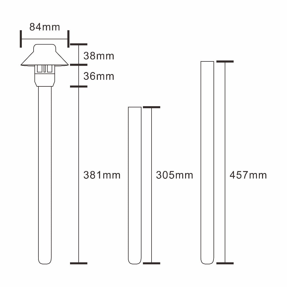 Pro Light Club PPL1301 LED Outdoor Spike Path Light - 3.5W G4 12V DC Small Hooded, IP65 Aluminium - DRIVER REQUIRED-Pro Light Club-Ozlighting.com.au