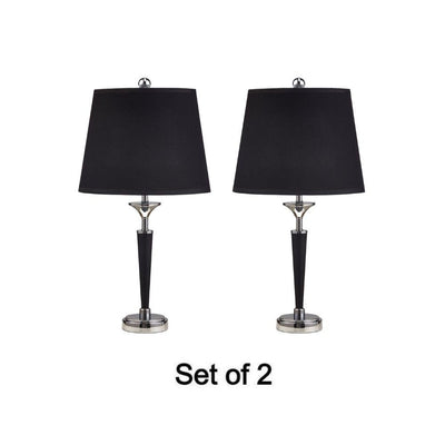 RHA LAMBERT - Black Resin And Metal Table Lamp 2pcs Package Offer-RHA-Ozlighting.com.au