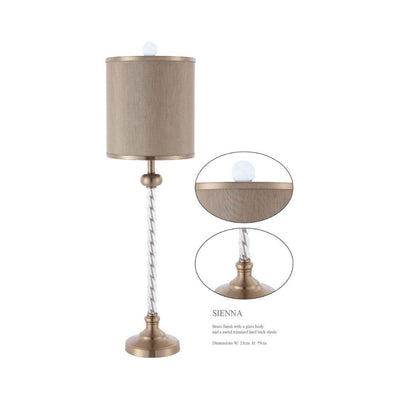 RHA SIENNA - Metal And Twisted Glass Column Table Lamp-RHA-Ozlighting.com.au