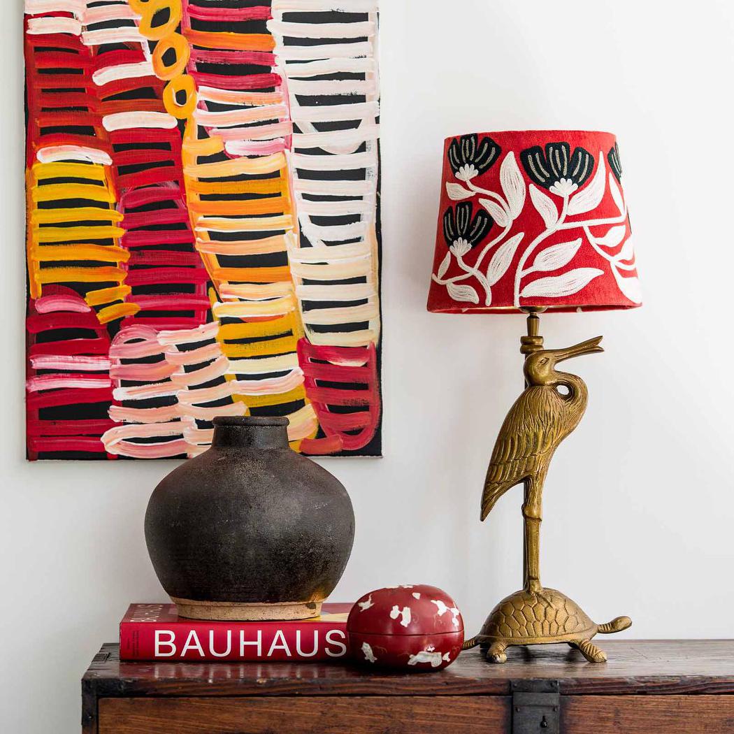 Ruby Star AD DAISY Velvet Tapered Shade Rust-RUBY STAR-Ozlighting.com.au