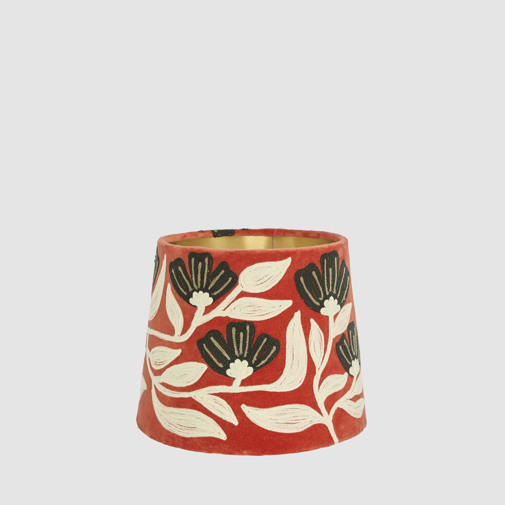 Ruby Star AD DAISY Velvet Tapered Shade Rust-RUBY STAR-Ozlighting.com.au