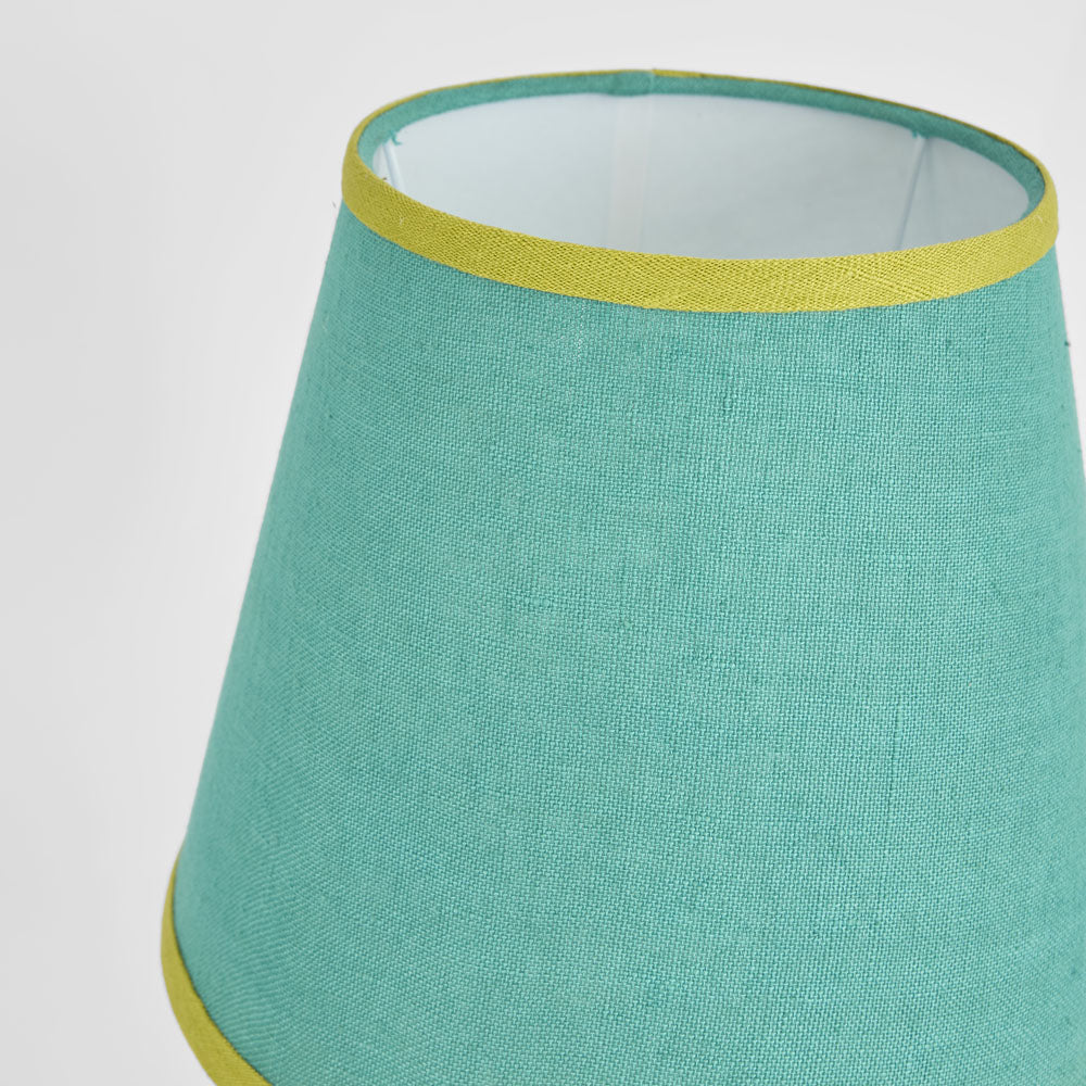 Ruby Star AUDREY 100% Linen Tapered Shade Turquoise-RUBY STAR-Ozlighting.com.au