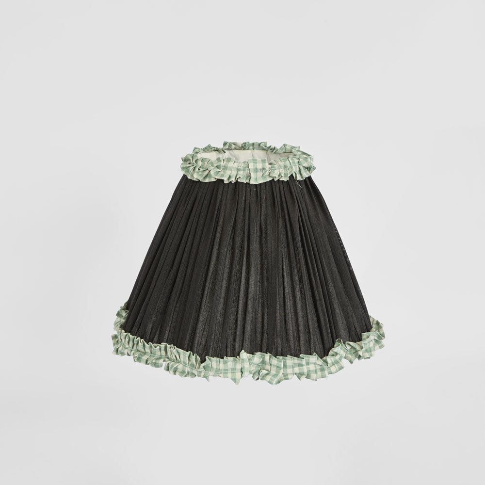 Ruby Star CHARLOTTE Ruffle Tapered Shade Black-RUBY STAR-Ozlighting.com.au