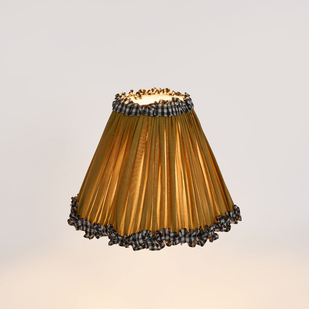 Ruby Star CHARLOTTE Ruffle Tapered Shade Gold-RUBY STAR-Ozlighting.com.au