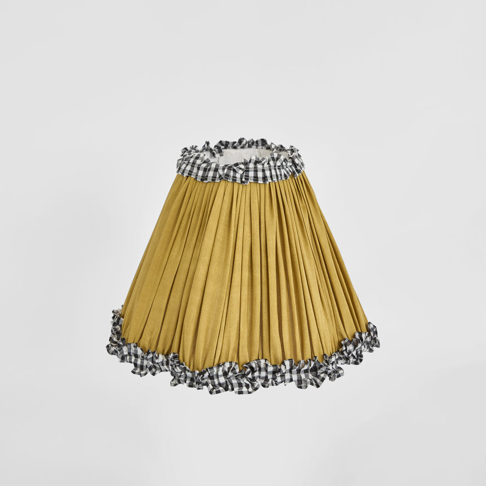 Ruby Star CHARLOTTE Ruffle Tapered Shade Gold-RUBY STAR-Ozlighting.com.au