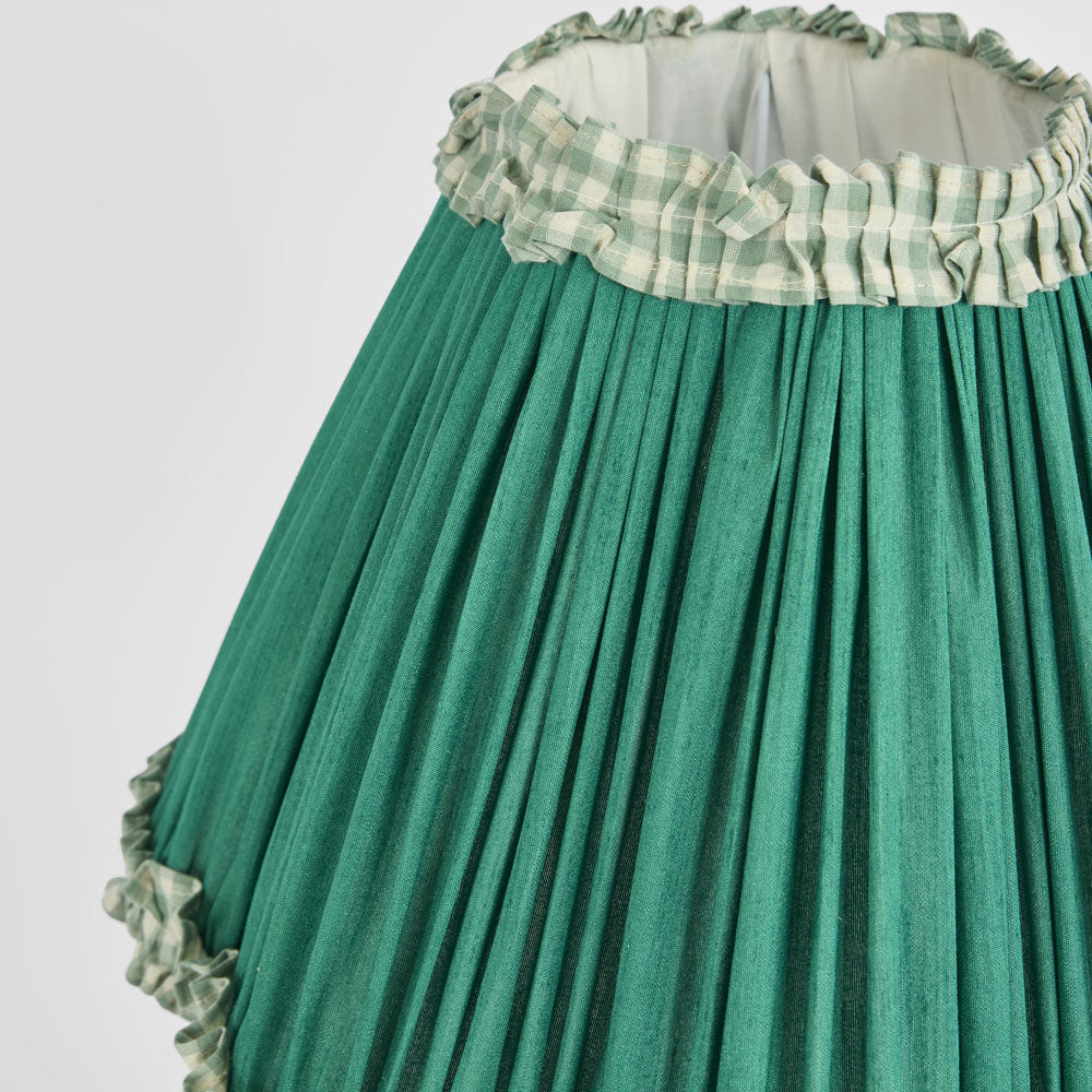 Ruby Star CHARLOTTE Ruffle Tapered Shade Green-RUBY STAR-Ozlighting.com.au