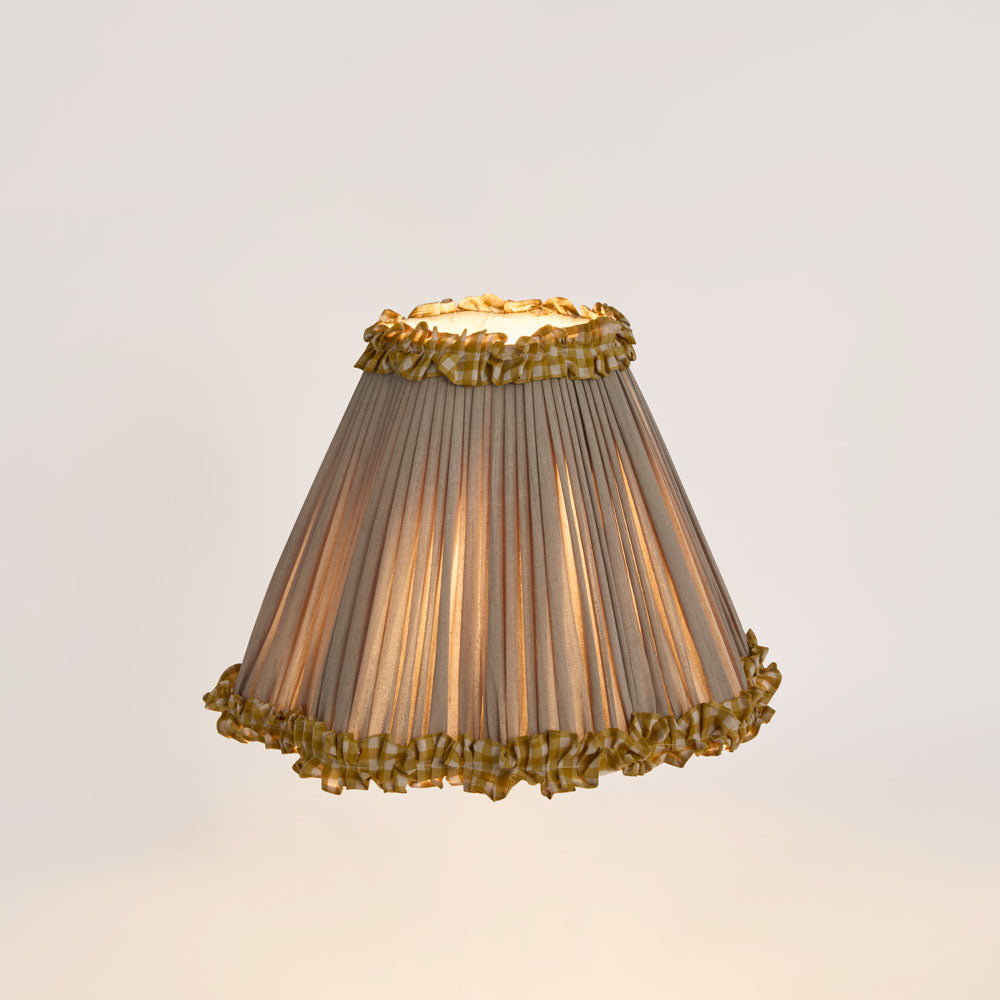 Ruby Star CHARLOTTE Ruffle Tapered Shade Grey-RUBY STAR-Ozlighting.com.au