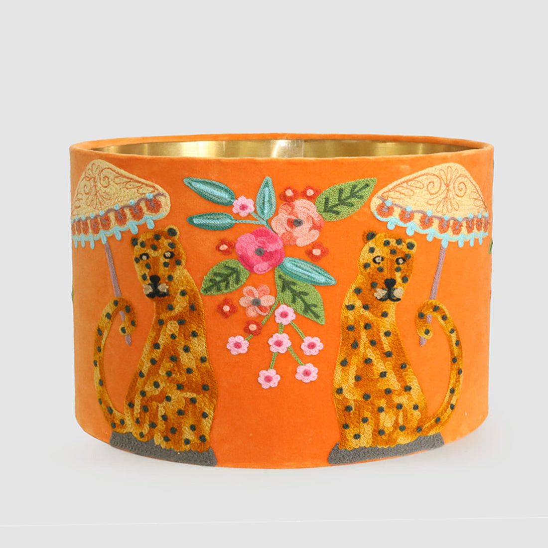 Ruby Star CHEETAHS 40cm Drum Shade Orange-RUBY STAR-Ozlighting.com.au