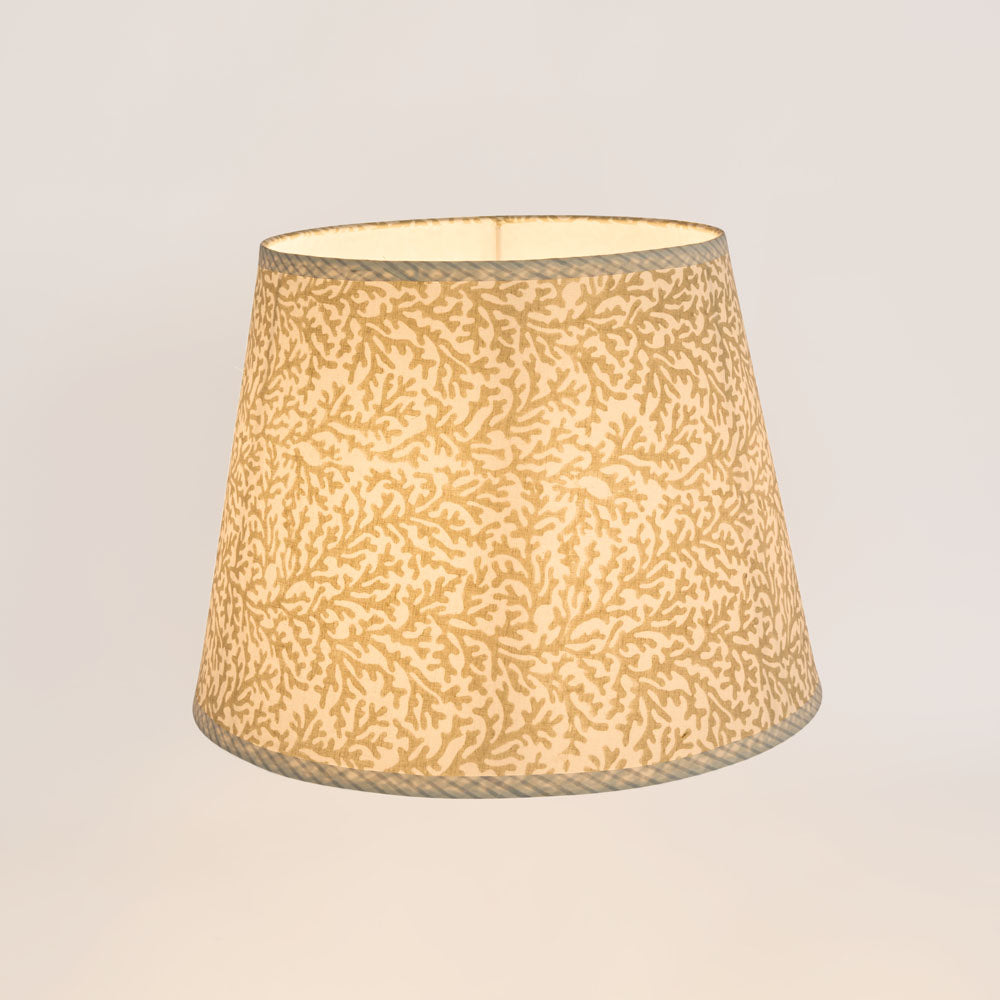 Ruby Star CORAL BAY Block Print Tapered Shade Grey-RUBY STAR-Ozlighting.com.au
