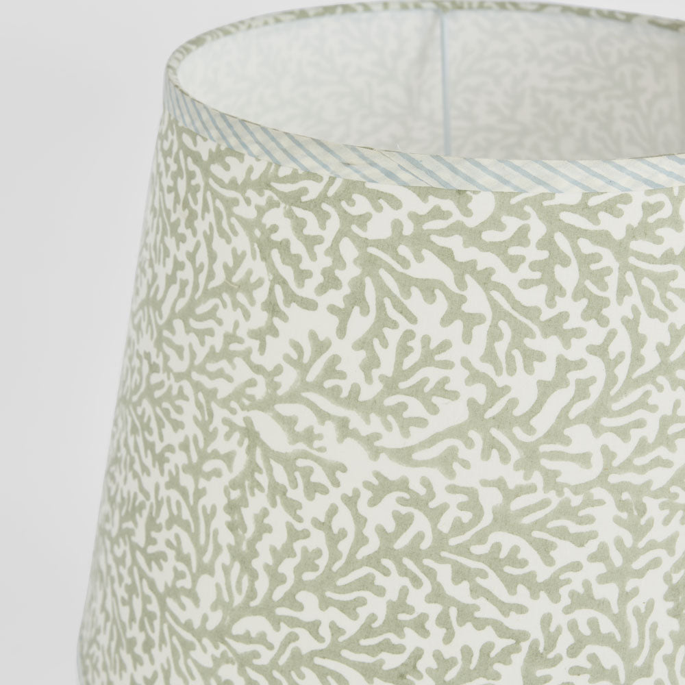 Ruby Star CORAL BAY Block Print Tapered Shade Grey-RUBY STAR-Ozlighting.com.au