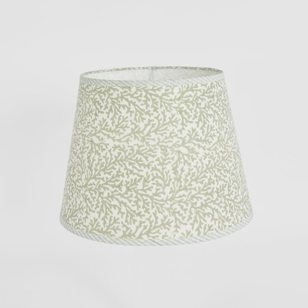 Ruby Star CORAL BAY Block Print Tapered Shade Grey-RUBY STAR-Ozlighting.com.au