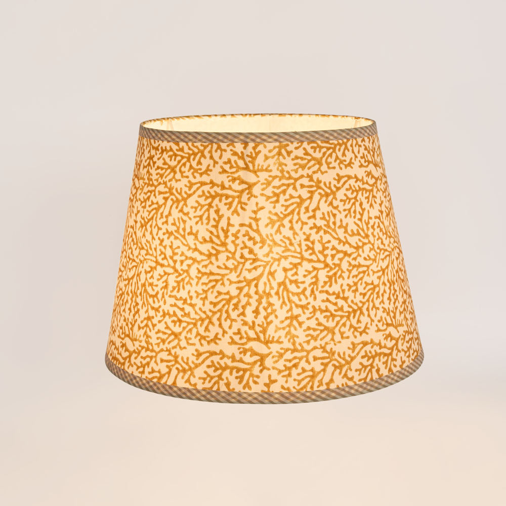 Ruby Star CORAL BAY Block Print Tapered Shade Mustard-RUBY STAR-Ozlighting.com.au