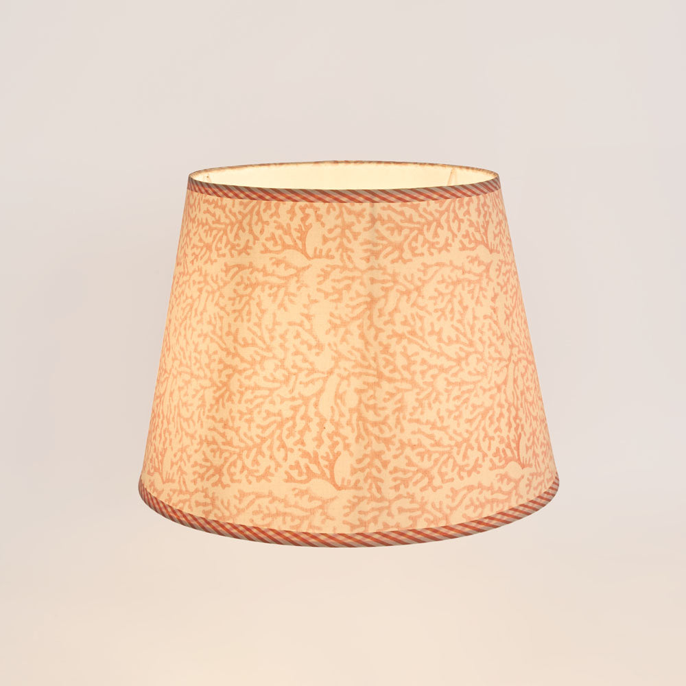 Ruby Star CORAL BAY Block Print Tapered Shade Pink-RUBY STAR-Ozlighting.com.au