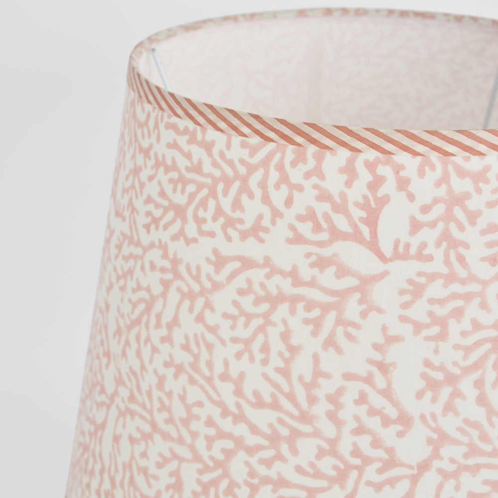 Ruby Star CORAL BAY Block Print Tapered Shade Pink-RUBY STAR-Ozlighting.com.au