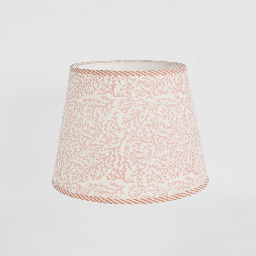 Ruby Star CORAL BAY Block Print Tapered Shade Pink-RUBY STAR-Ozlighting.com.au
