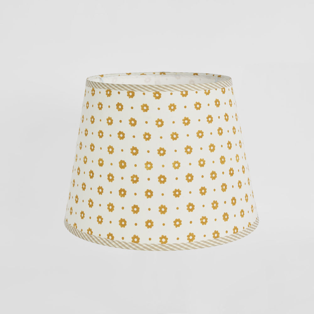 Ruby Star COTTAGE BLOOM Block Print Shade Mustard-RUBY STAR-Ozlighting.com.au