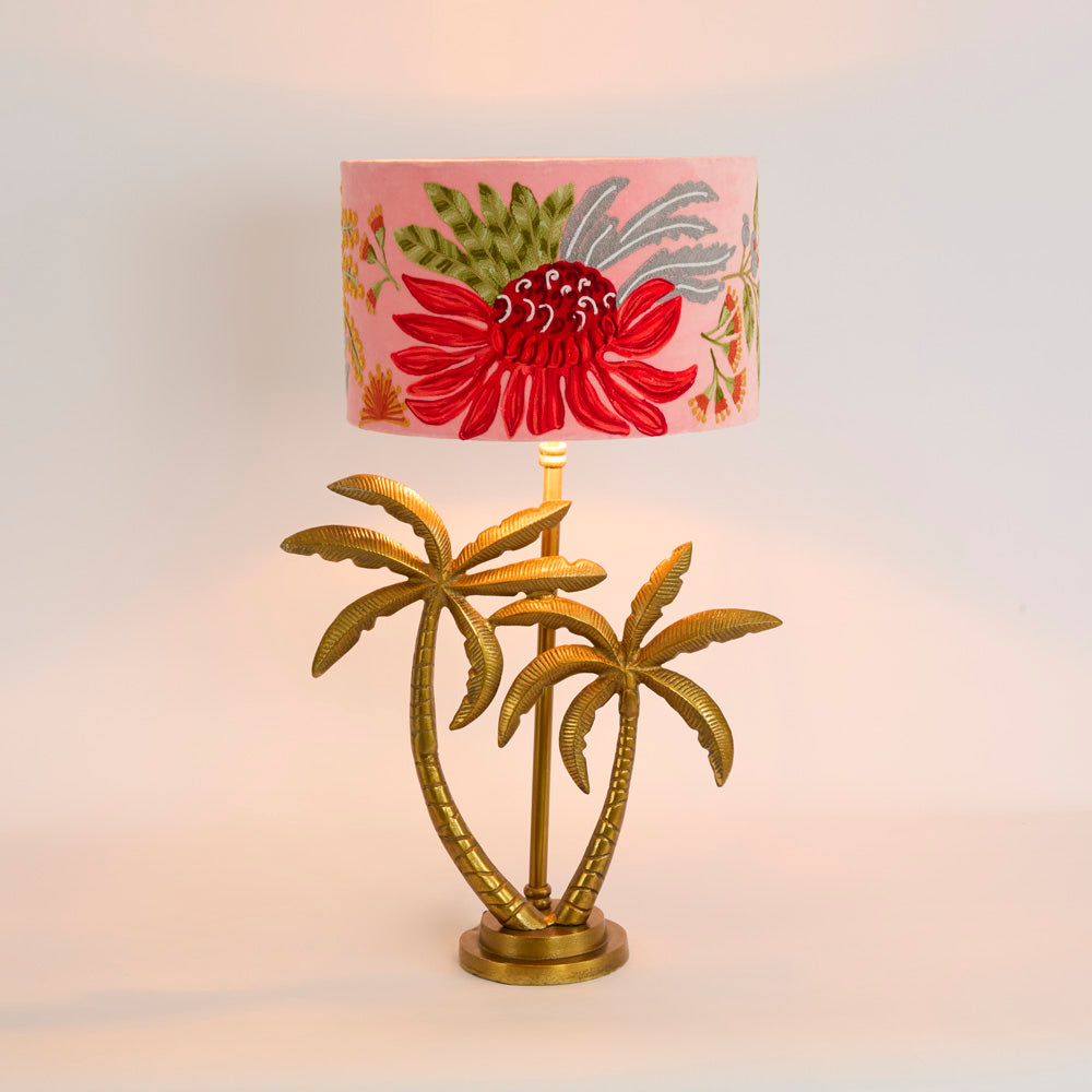 Ruby Star DOUBLE PALM Table Lamp Base Only Antique Gold-RUBY STAR-Ozlighting.com.au