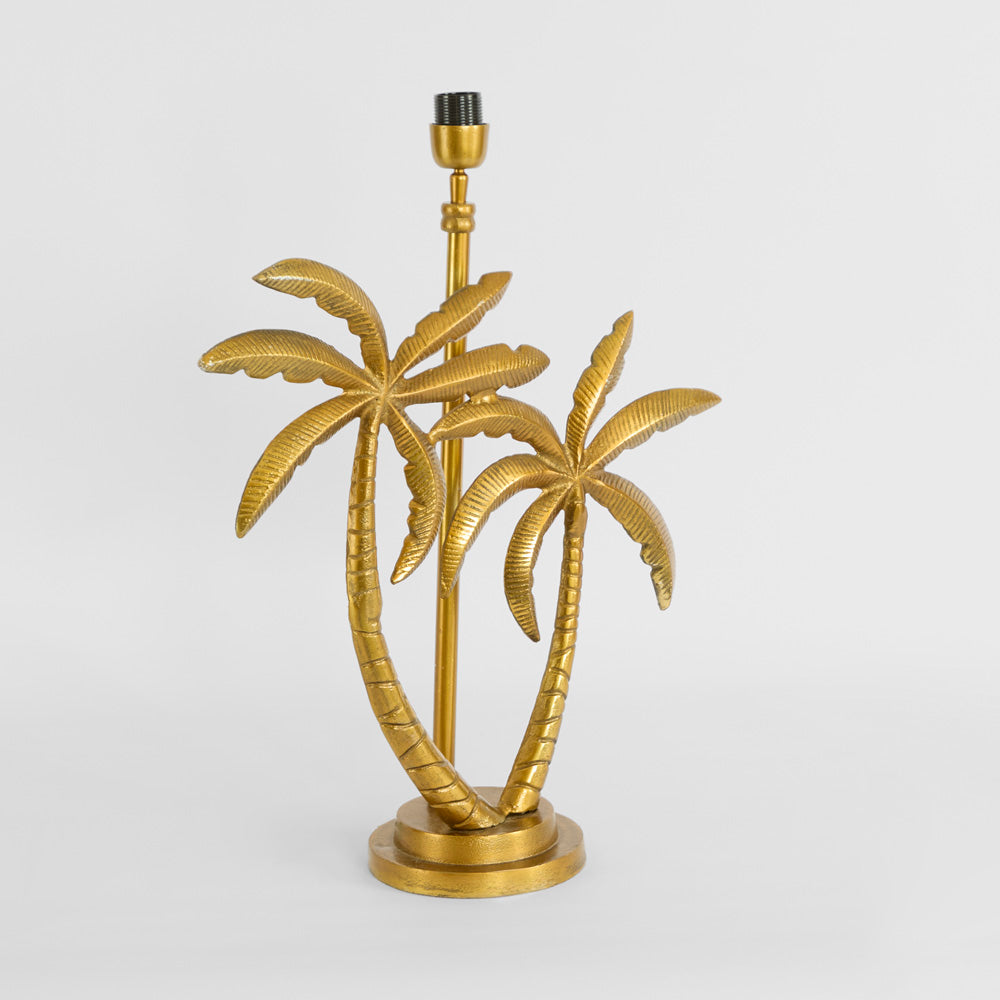 Ruby Star DOUBLE PALM Table Lamp Base Only Antique Gold-RUBY STAR-Ozlighting.com.au
