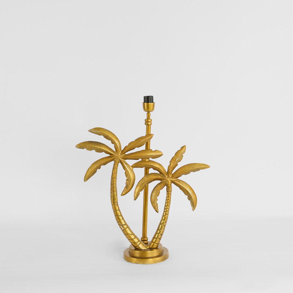 Ruby Star DOUBLE PALM Table Lamp Base Only Antique Gold-RUBY STAR-Ozlighting.com.au