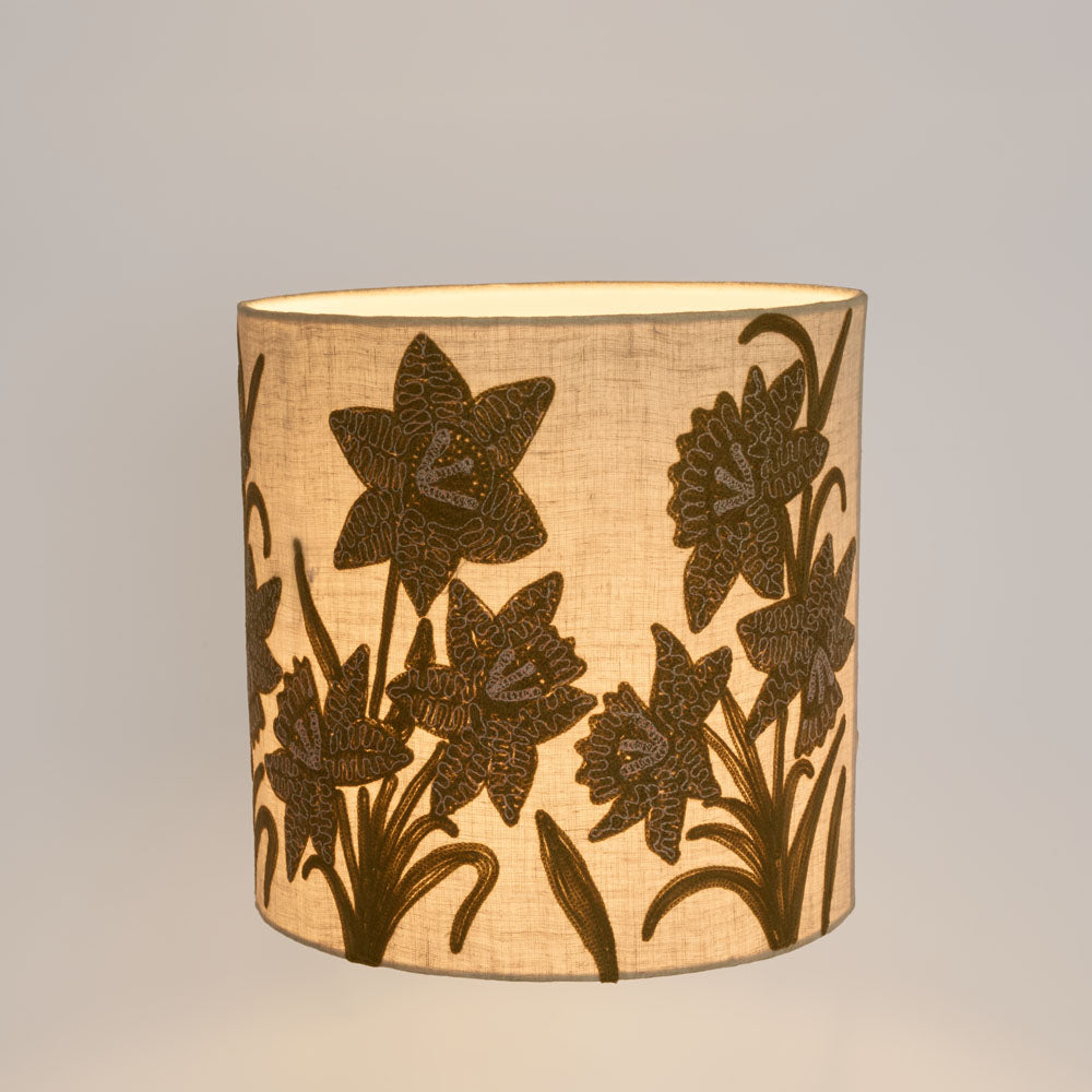 Ruby Star NARCISSUS Linen Drum Shade Butternut-RUBY STAR-Ozlighting.com.au