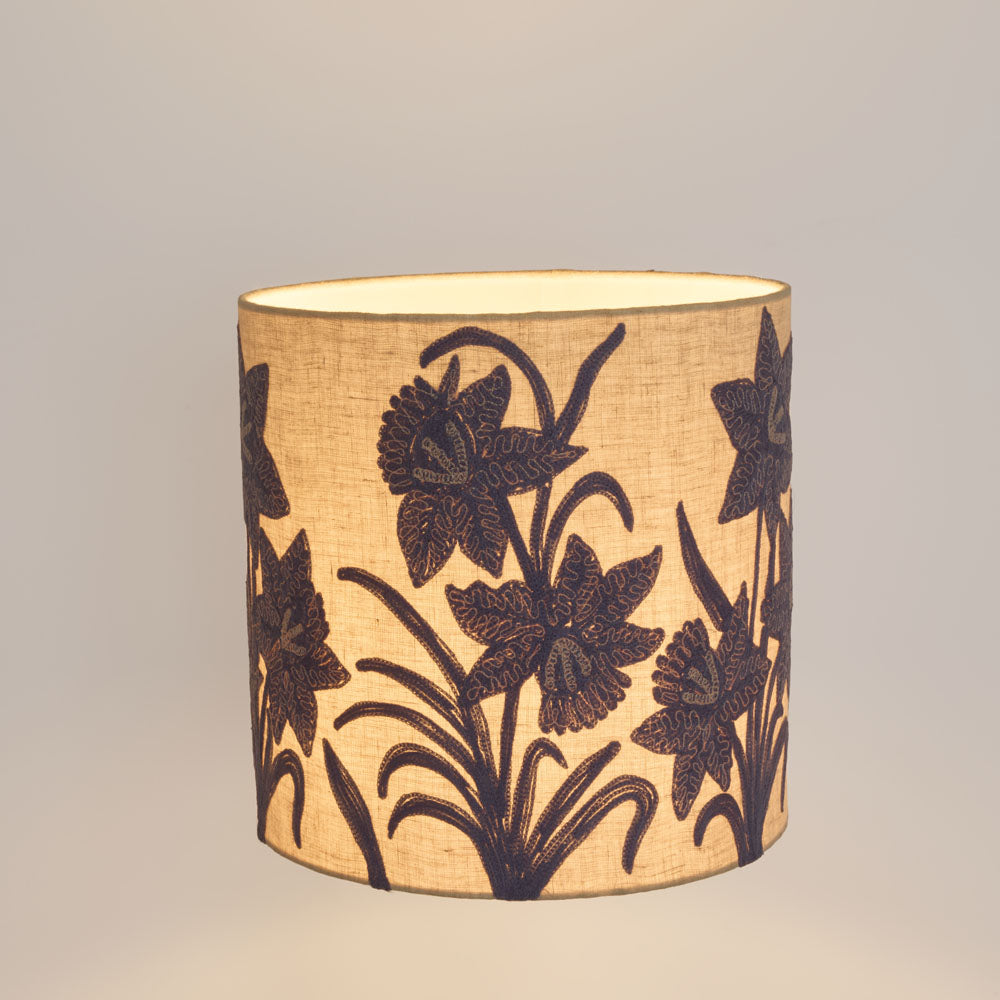 Ruby Star NARCISSUS Linen Drum Shade Lavender-RUBY STAR-Ozlighting.com.au