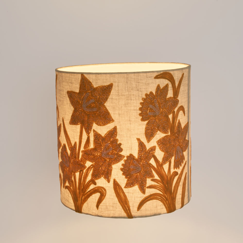 Ruby Star NARCISSUS Linen Drum Shade Yellow-RUBY STAR-Ozlighting.com.au