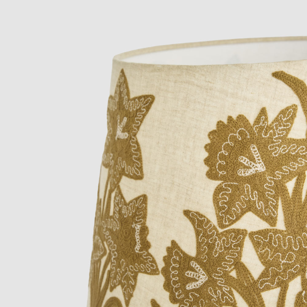 Ruby Star NARCISSUS Linen Tapered Shade Butternut-RUBY STAR-Ozlighting.com.au