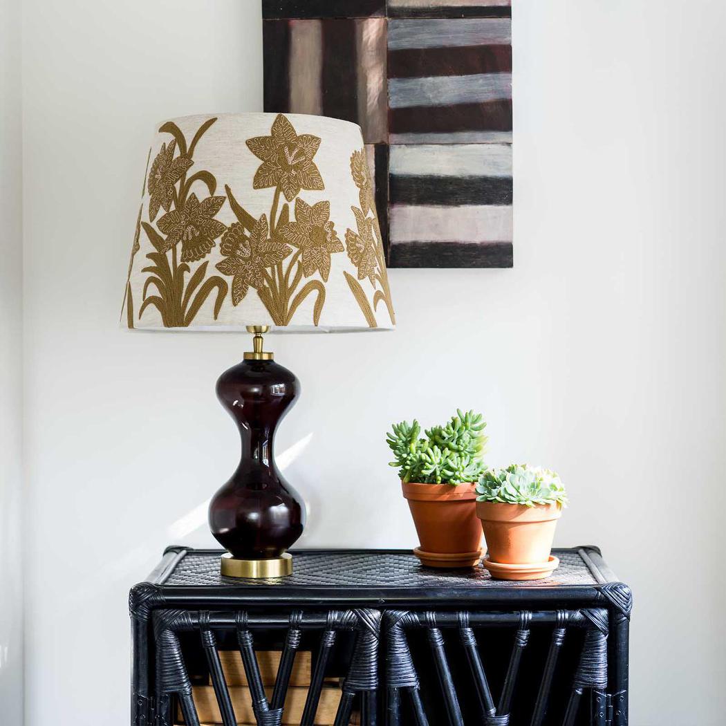 Ruby Star NARCISSUS Linen Tapered Shade Butternut-RUBY STAR-Ozlighting.com.au