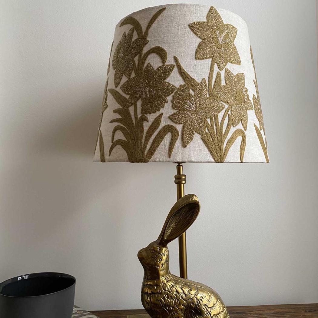 Ruby Star NARCISSUS Linen Tapered Shade Butternut-RUBY STAR-Ozlighting.com.au