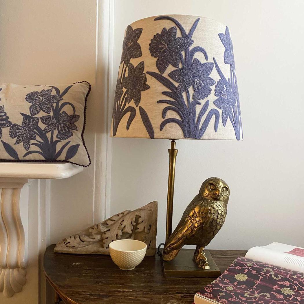 Ruby Star NARCISSUS Linen Tapered Shade Lavender-RUBY STAR-Ozlighting.com.au