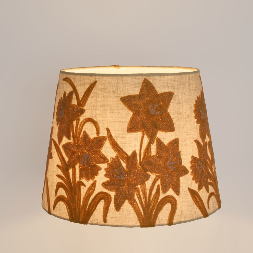 Ruby Star NARCISSUS Linen Tapered Shade Yellow-RUBY STAR-Ozlighting.com.au